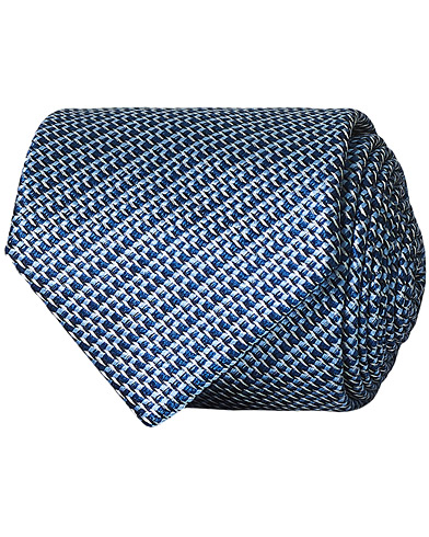 Slips |  Microstructure Silk Tie Light Blue 8 cm