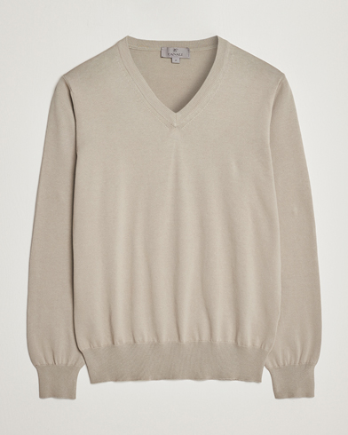 Pullovers v-hals |  Cotton V-Neck Pullover Beige