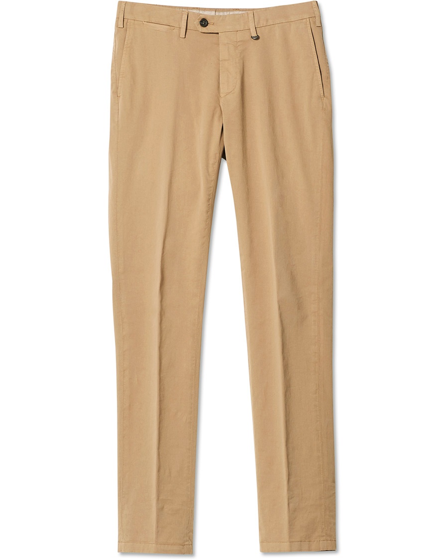 Herre | | Canali | Cotton Stretch Chinos Khaki