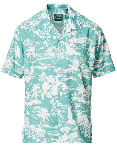American Heritage |  Rayon Aloha Camp Collar Shirt Mint Green