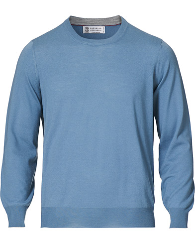  |  Cashmere/Wool Crew Neck Sweater Indigo Blue