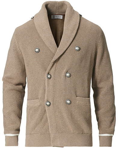  |  Double Breasted Shawl Cardigan Beige