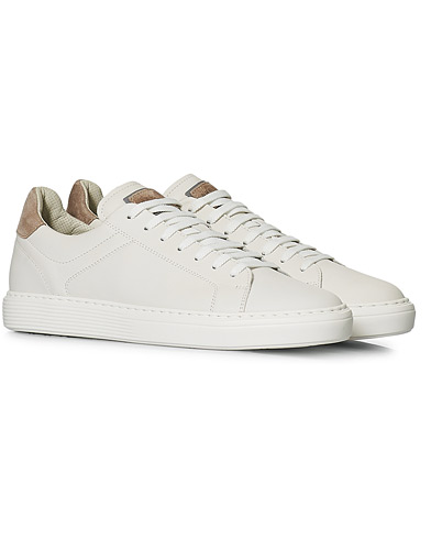 Herre | Hvite sneakers | Brunello Cucinelli | Plain Sneaker White Calf