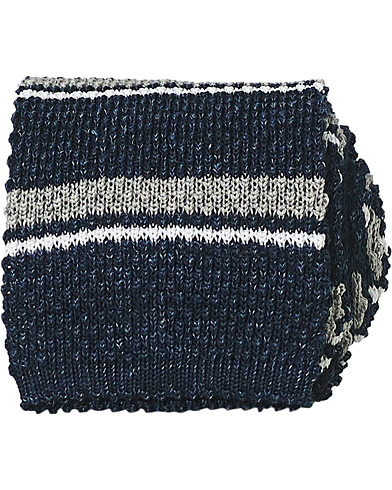 Brunello Cucinelli Knitted Tie Navy