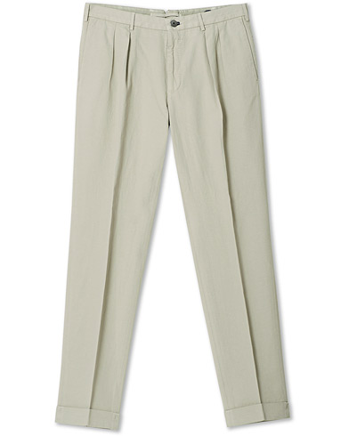  |  Carrot Fit Pleated Trousers Beige