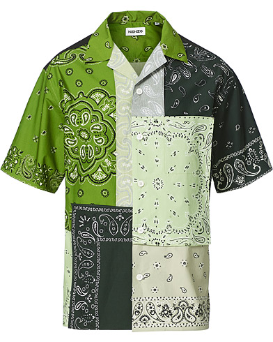 KENZO Patchwork Short Sleeves Shirt Green