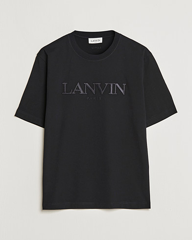 Herre | Lanvin | Lanvin | Embroidered Tonal Logo T-Shirt Black