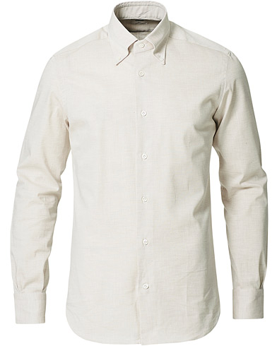  |  Soft Cotton Button Down Shirt Beige