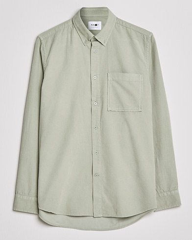 Herre | Cordfløyelskjorter | NN07 | Arne Button Down Baby Cord Shirt Oil Green