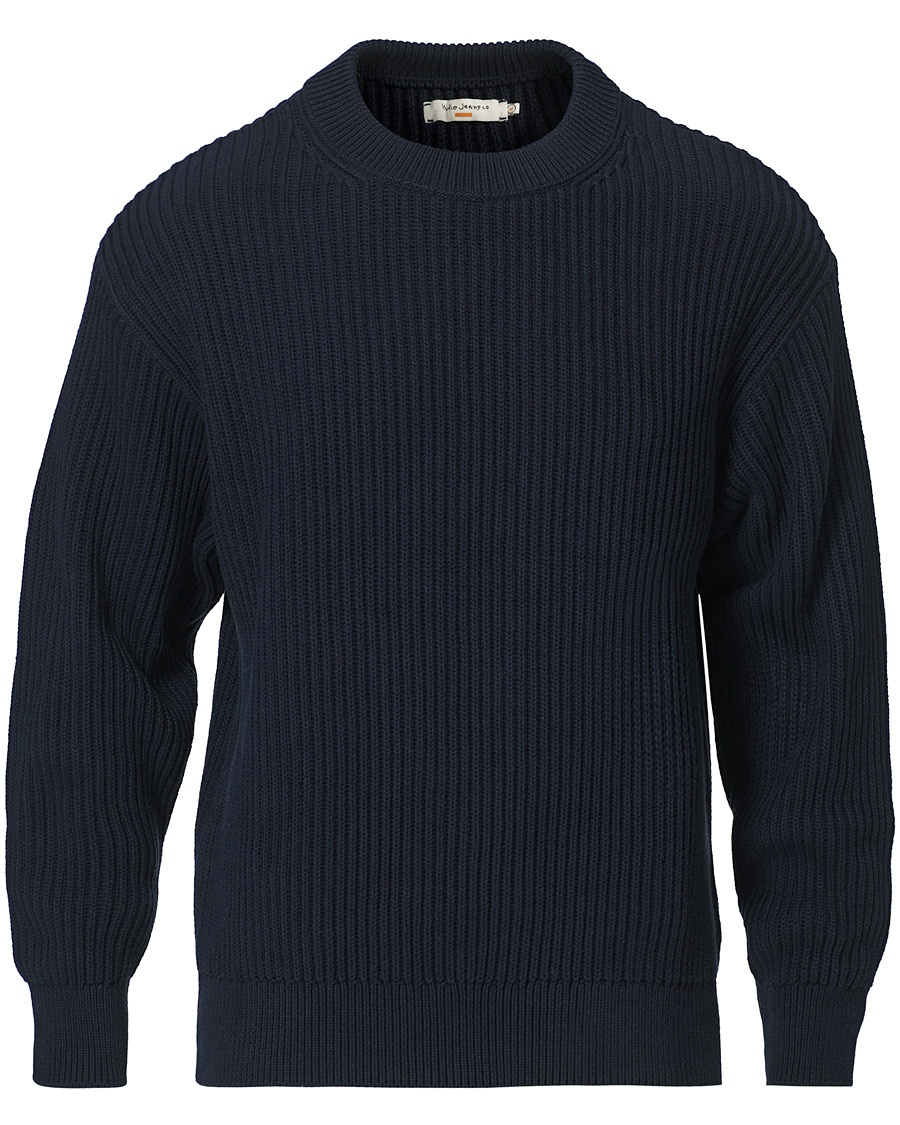Nudie Jeans Frank Chunky Rib Sweater Navy Nudie Jeans Frank Chunky Rib Sweater Navy