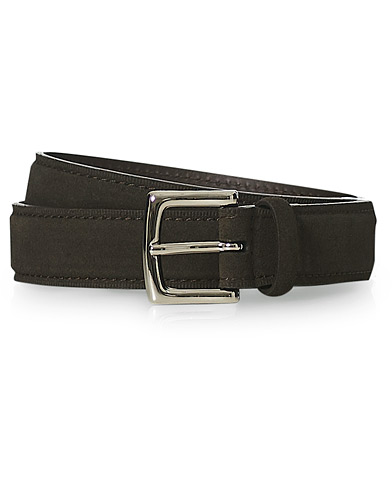 Belte |  Suede Leather Belt 3 cm Dark Brown