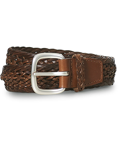  |  Braided Leather Belt 3,5 cm Cognac