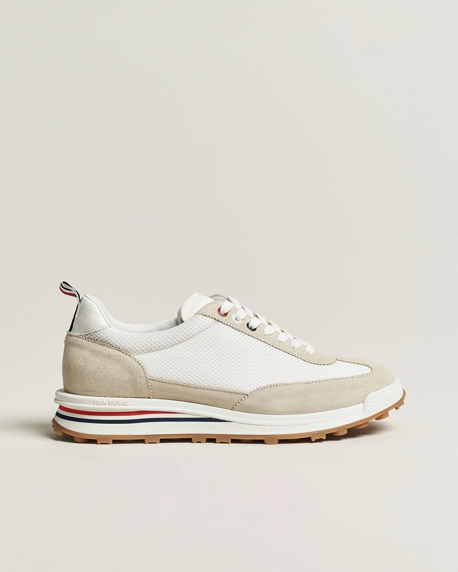 Herre | | Thom Browne | Tech Runner Suede Sneakers White