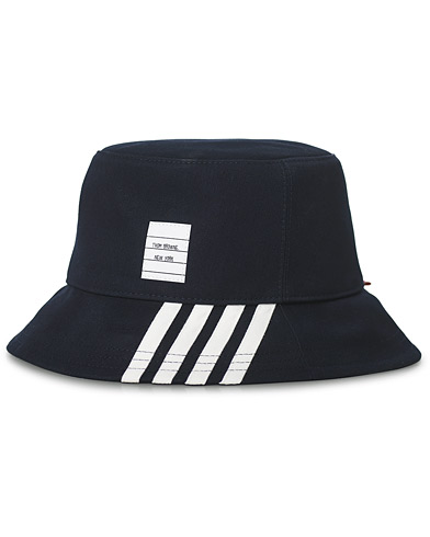 Herre |  | Thom Browne | 4-Bar Bucket Hat Navy