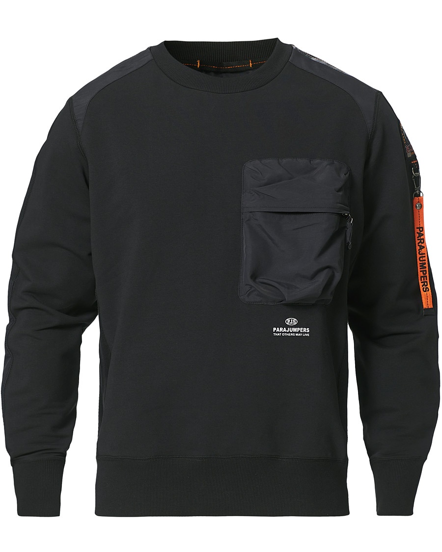 Parajumpers Sabre Soft Crew Neck Sweatshirt Black Parajumpers Sabre Soft Crew Neck Sweatshirt Black