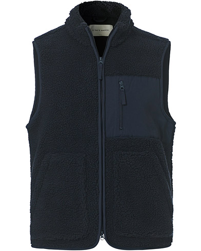 Herre | Business & Beyond | A Day's March | Arvån Recycled Fleece Vest Navy
