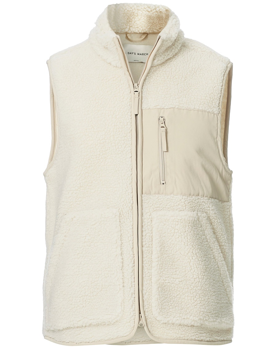  Arvån Recycled Fleece Vest Off White