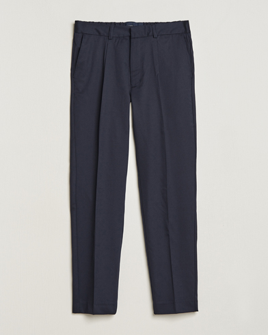Herre | Penbukser | A Day's March | Smart Trousers Wool Twill Navy