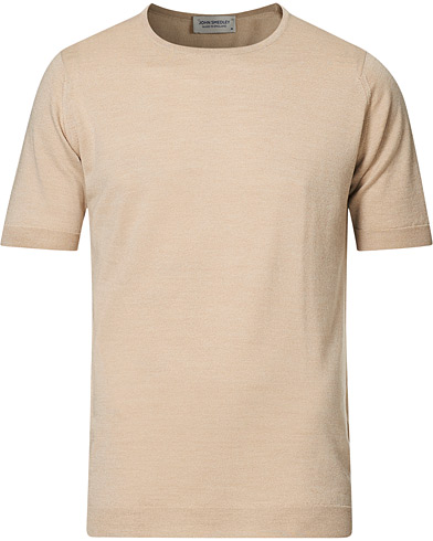 Kortermede t-shirts |  Belden Wool/Cotton T-Shirt Light Taupe