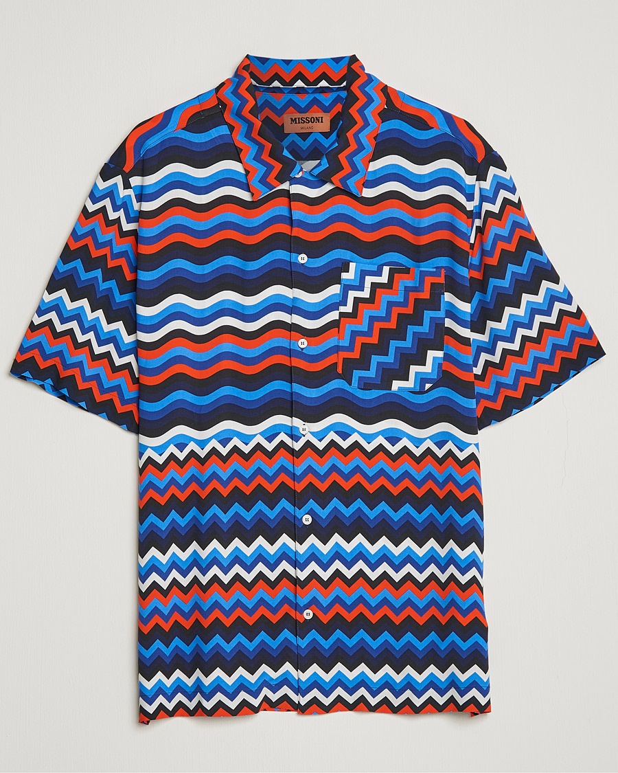 Missoni Zig Zag Bowling Shirt Navy/Red Missoni Zig Zag Bowling Shirt Navy/Red