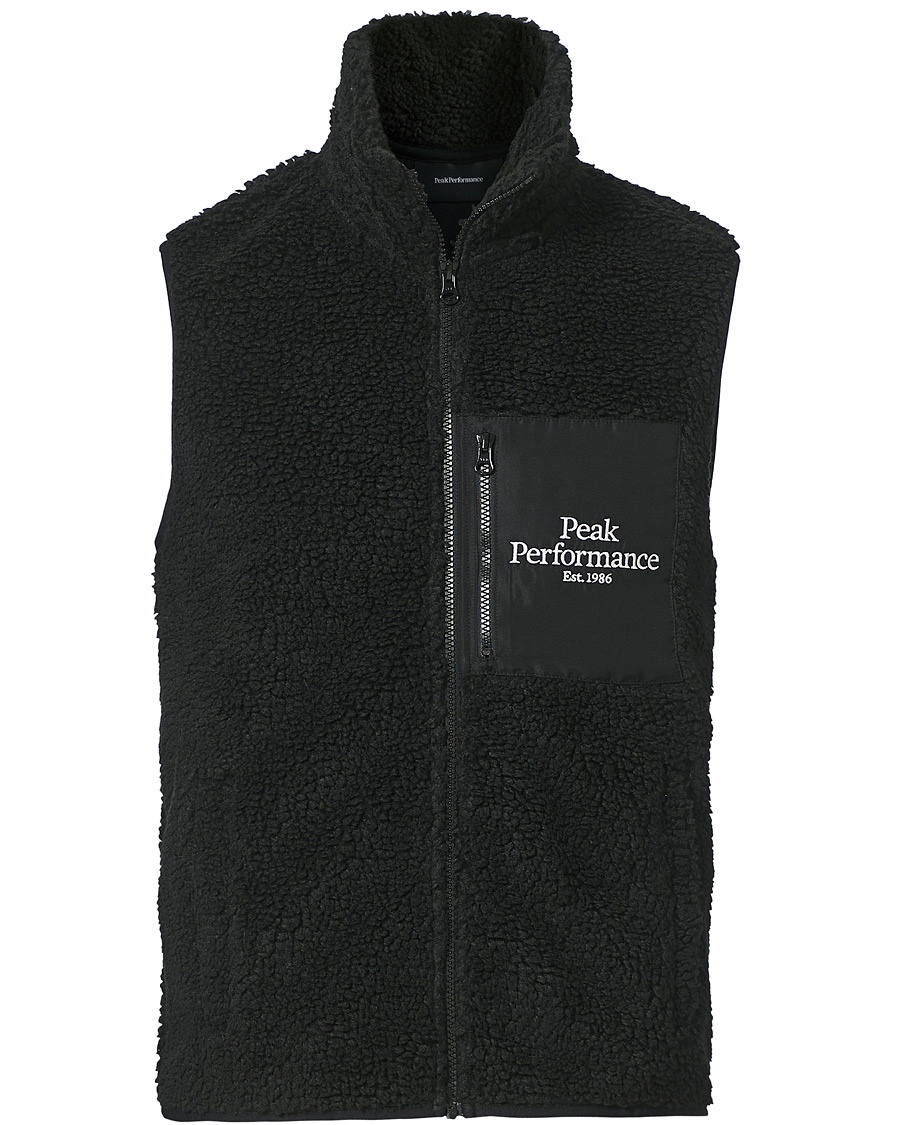 Peak Performance Pile Fleece Vest Black Peak Performance Pile Fleece Vest Black