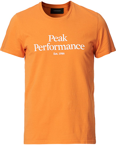 Herre |  | Peak Performance | Original Logo Crew Neck Tee Orange Flair