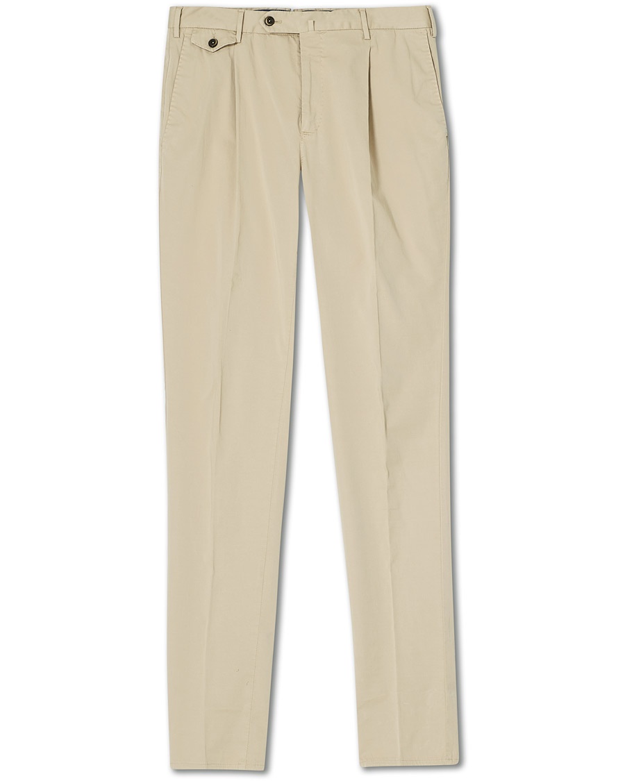  Gentleman Fit Cotton Trousers Beige