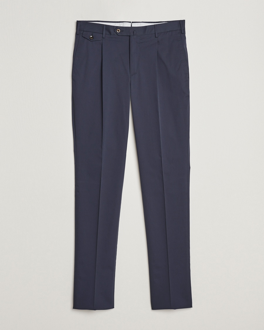 Herre | | PT01 | Gentleman Fit Silkochino Trousers Navy