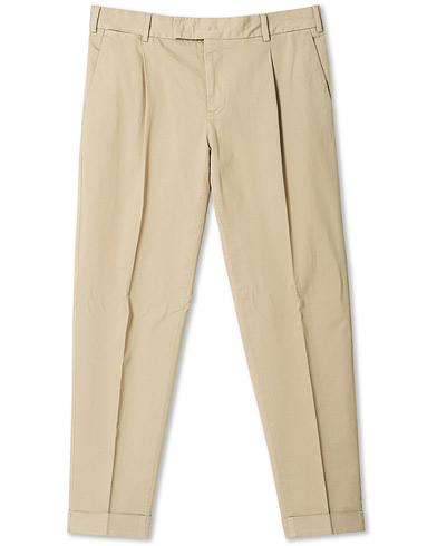 Linbukser |  Slim Fit Comfort Linen Trousers Beige
