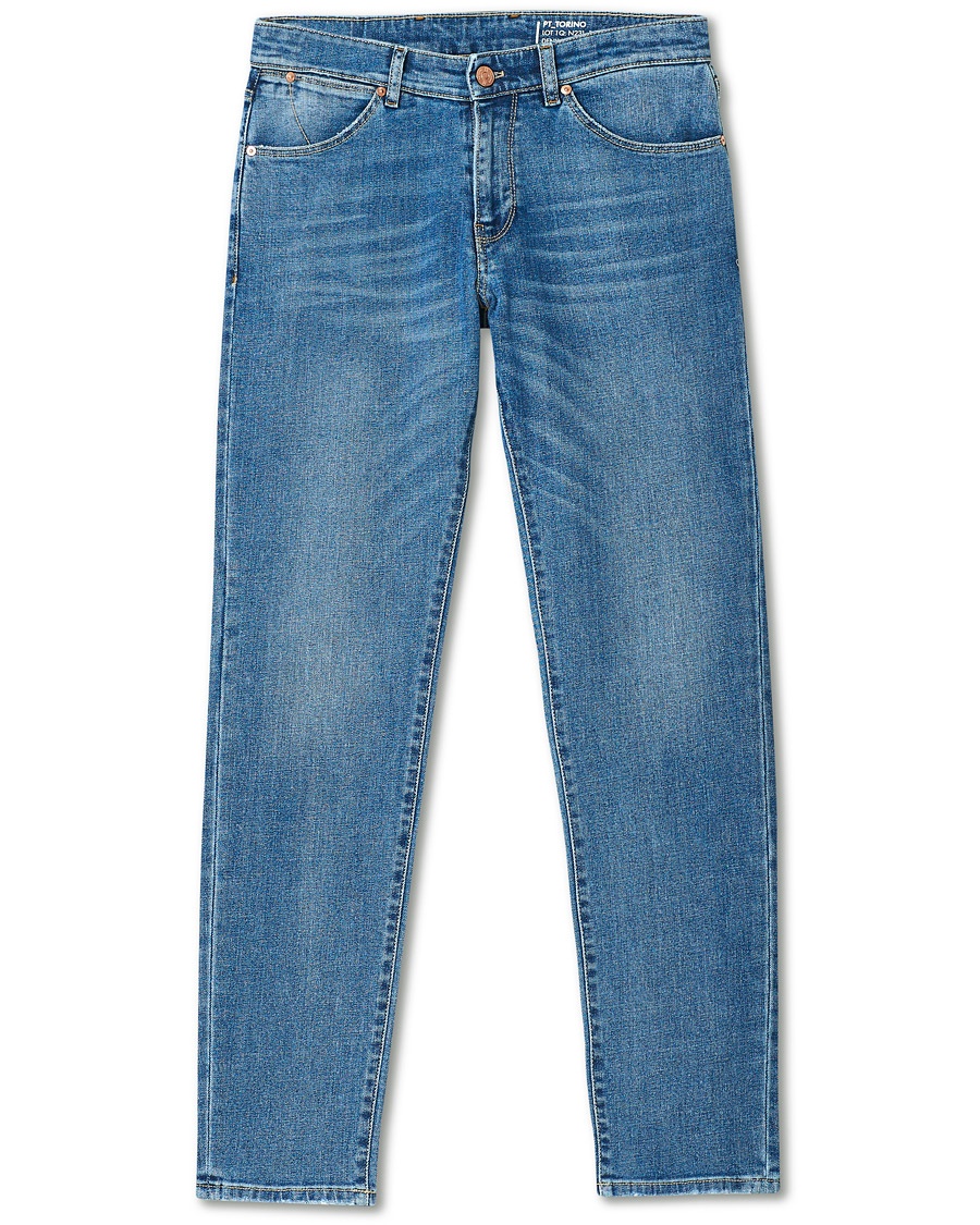 PT01 Slim Fit Stretch Denim Light Blue Wash PT01 Slim Fit Stretch Denim Light Blue Wash