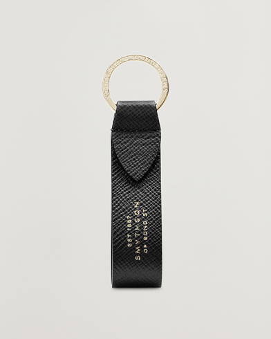 Herre | Nøkkelringer | Smythson | Panama Leather Keyring Black