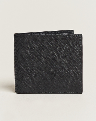 Herre | Best of British | Smythson | Panama 6 Card Wallet Black Leather