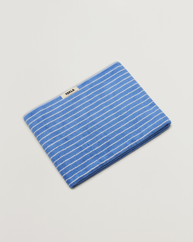 Herre | Håndklær | Tekla | Organic Terry Bath Towel Clear Blue Stripes