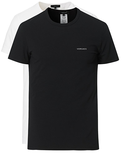 Herre | Kortermede t-shirts | Versace | 2-Pack Logo Tee Black/White
