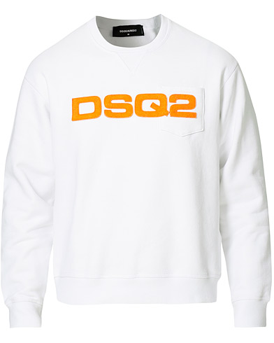 Herre |  | Dsquared2 | Flock Logo Sweatshirt White