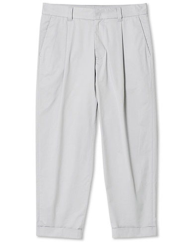 Herre | Giorgio Armani | Giorgio Armani | Tapered Cotton Trousers Light Grey