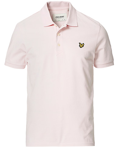  |  Plain Organic Cotton Pique Polo Shirt Light Pink
