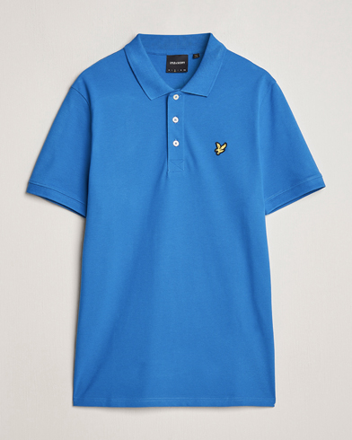  |  Plain Organic Cotton Pique Polo Shirt Spring Blue