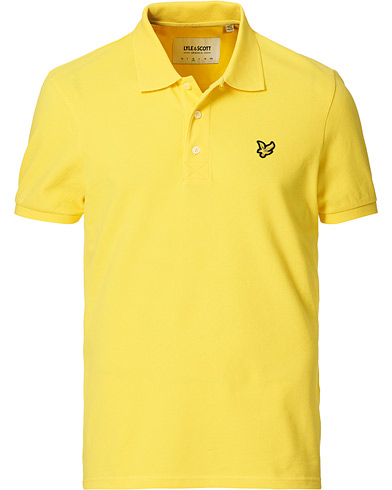  |  Plain Organic Cotton Pique Polo Shirt Sunshine Yellow