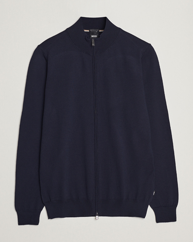 Herre | Zip-gensere | BOSS | Balonso Full-Zip Sweater Dark Blue
