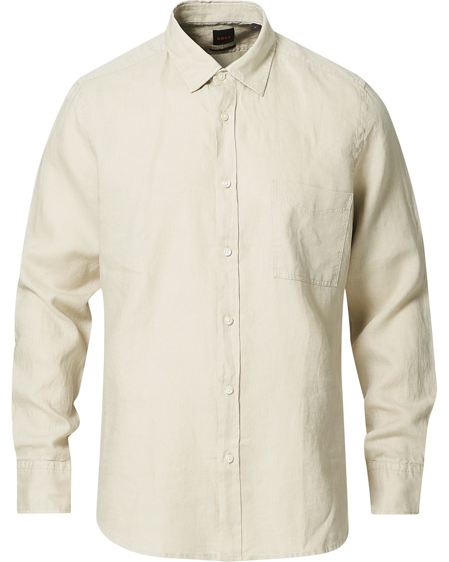 BOSS Casual Relegent Linen Shirt Light Beige BOSS Casual Relegent Linen Shirt Light Beige
