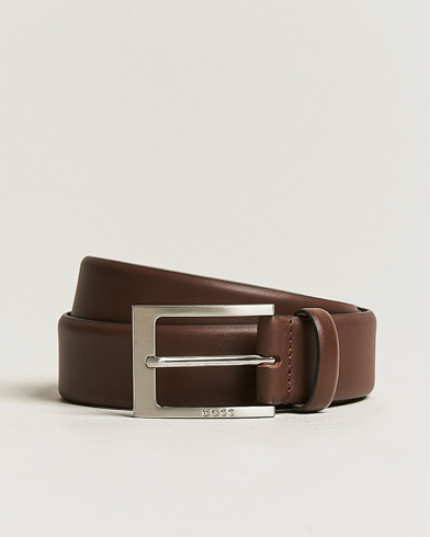 Herre |  | BOSS | Barnabie Leather Belt 3,5 cm Medium Brown