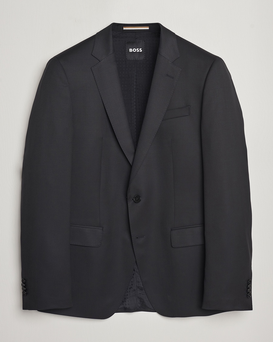 Huge Slim Fit Wool Blazer Black – Svart