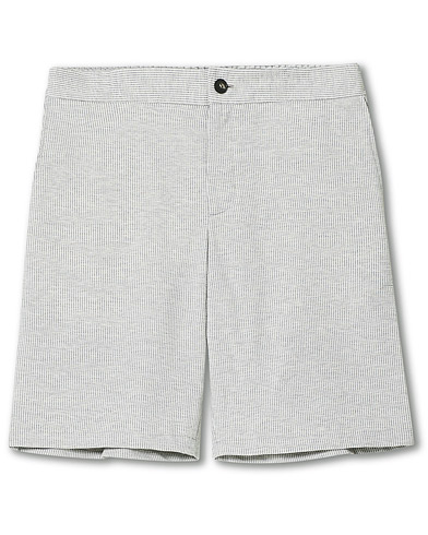 Harris Wharf London Cool Max Seersucker Shorts Light Grey