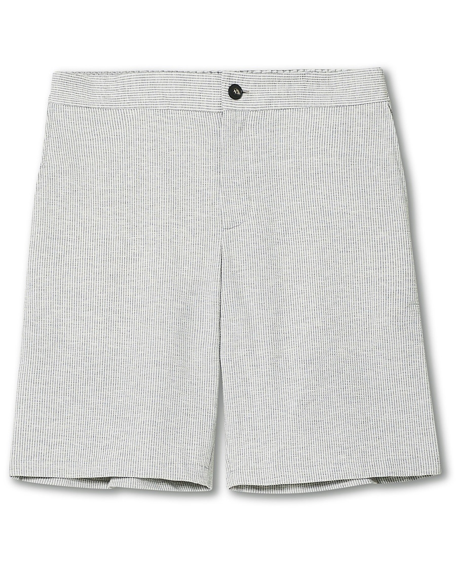 Harris Wharf London Cool Max Seersucker Shorts Light Grey Harris Wharf London Cool Max Seersucker Shorts Light Grey