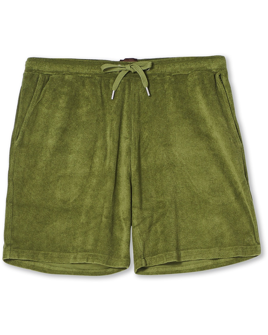Stenströms Towelling Cotton Shorts Green Stenströms Towelling Cotton Shorts Green