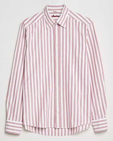 Oxfordskjorter |  Slimline Wide Strided Oxford Shirt Red