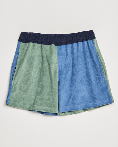 |  Color Block Terry Shorts Soft Green
