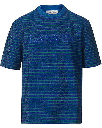  | Striped Embroidery T-Shirt Dark Blue