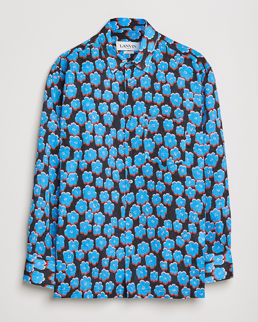 Lanvin Printed Flower Shirt Black/Blue Lanvin Printed Flower Shirt Black/Blue